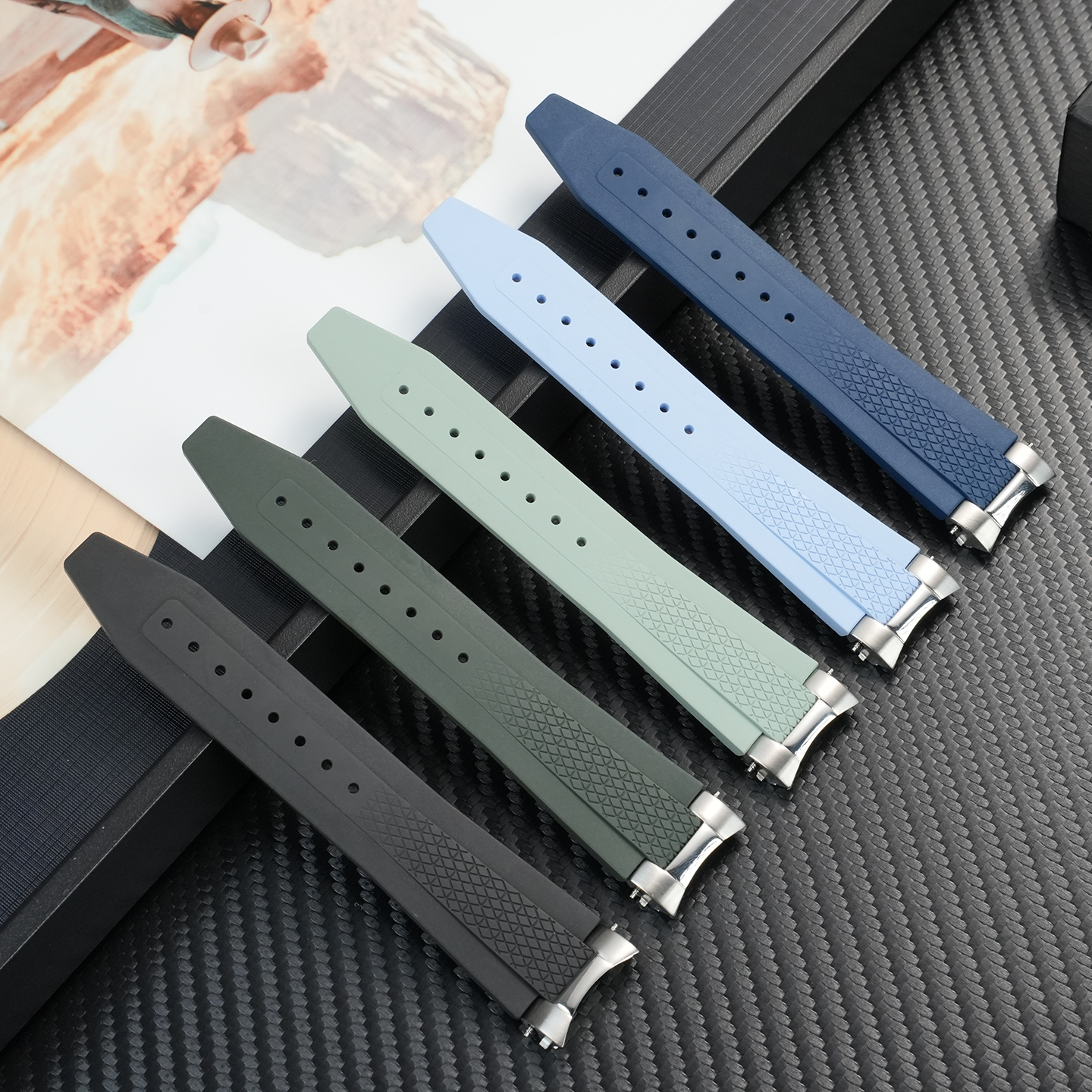 Luxury Watch Longines - High Quality Fluorous Rubber Watchband 21mm