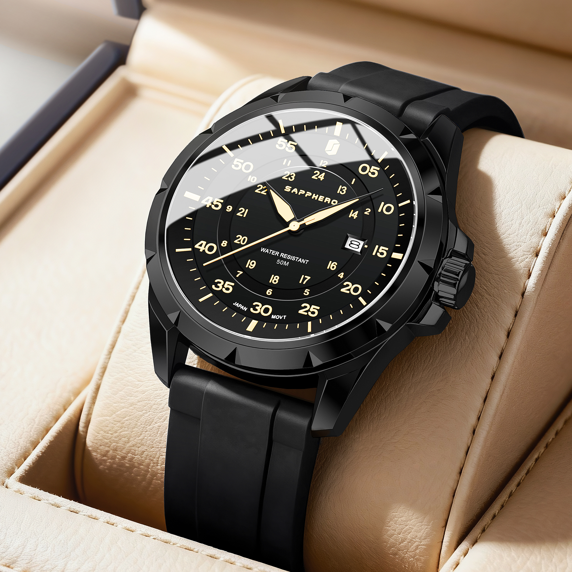 Field Watch Military - SAPPHERO Men Watch Luxury Quartz Clock