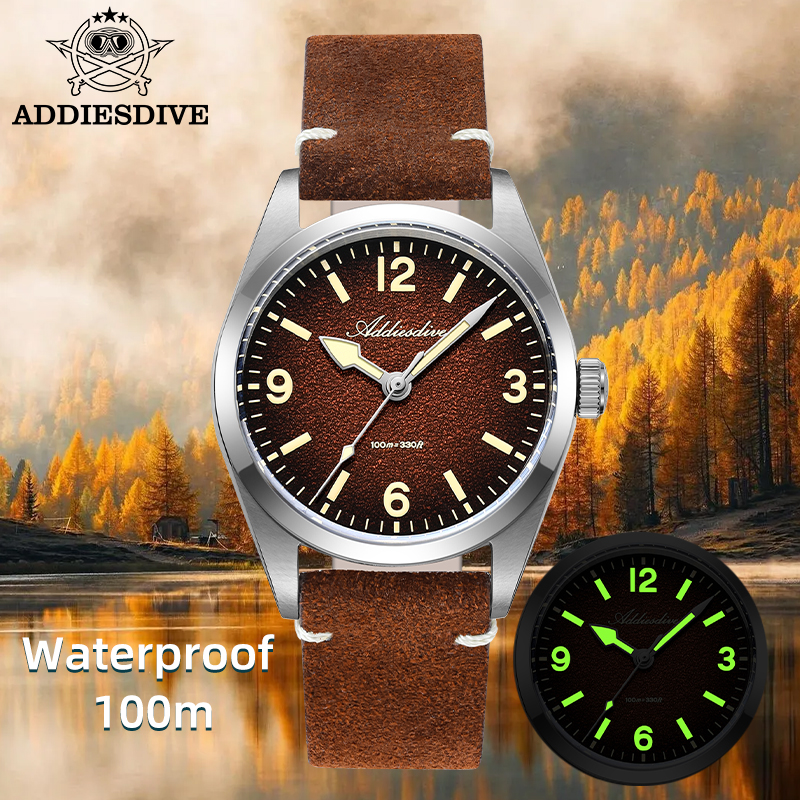 Luxury Watch Japan - ADDIESDIVE Japan 2035 Super Luminous Leather