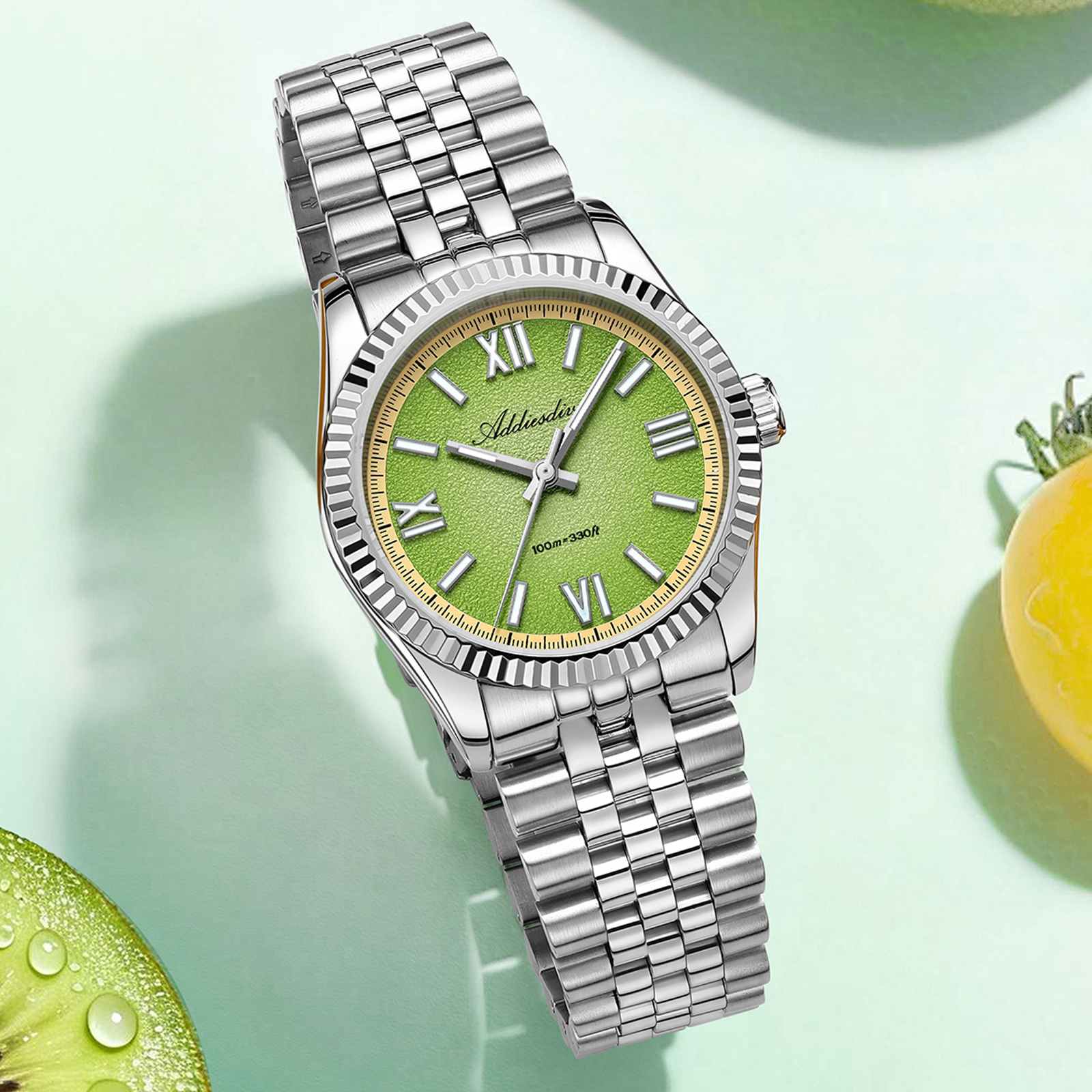 Luxury Watch Straps - ADDIESDIVE Hight Quality Sapphire Glass 10Bar
