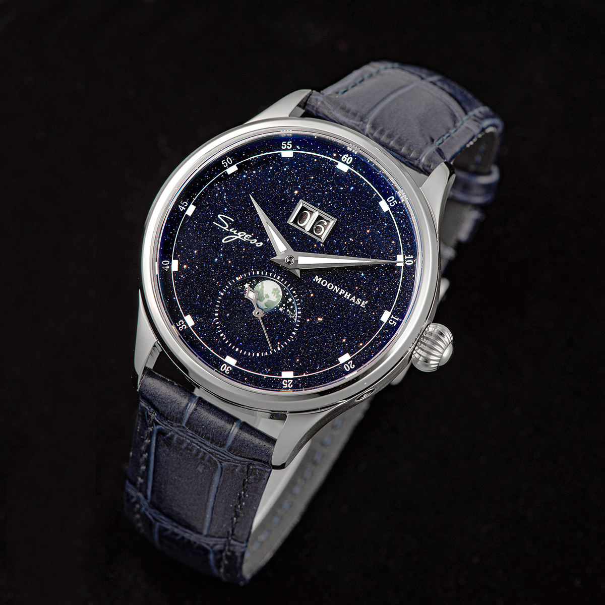Moonphase Complication Watch - Sugess 2022 Luxury Man Watch Moonphase