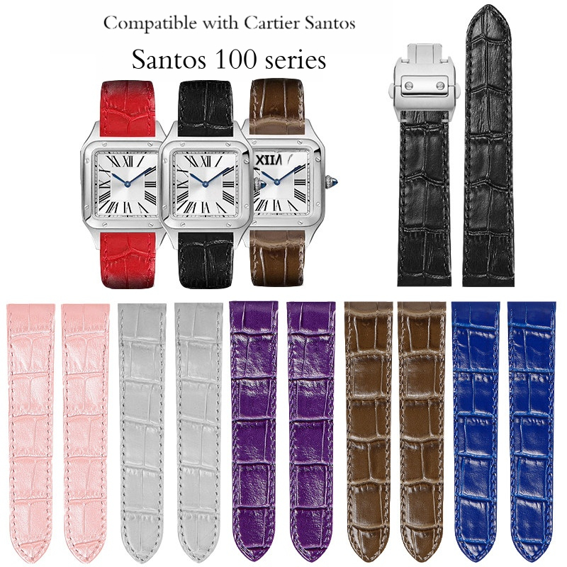 Luxury Watch Cartier - 20 23MM genuine cowhide leather strap