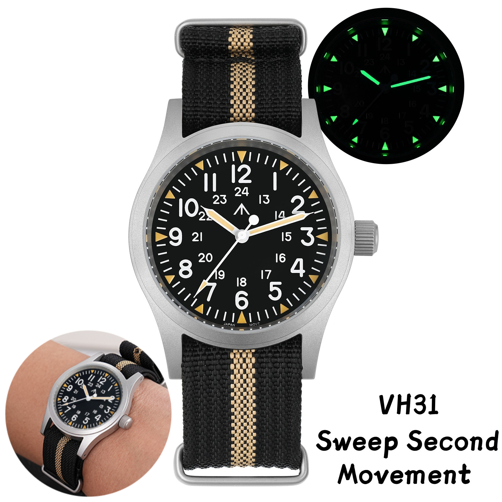 Luxury Watch Japan - Militado ML05 Vintage Watch VH31 Sweep