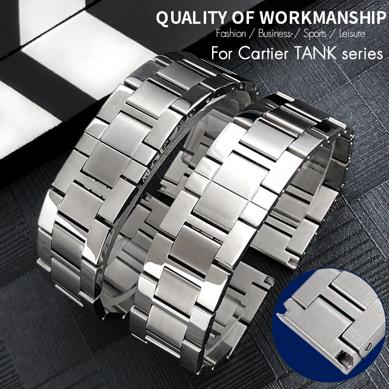 Luxury Watch Cartier - Quality 316L Stainless Steel Watchband 20.5mm