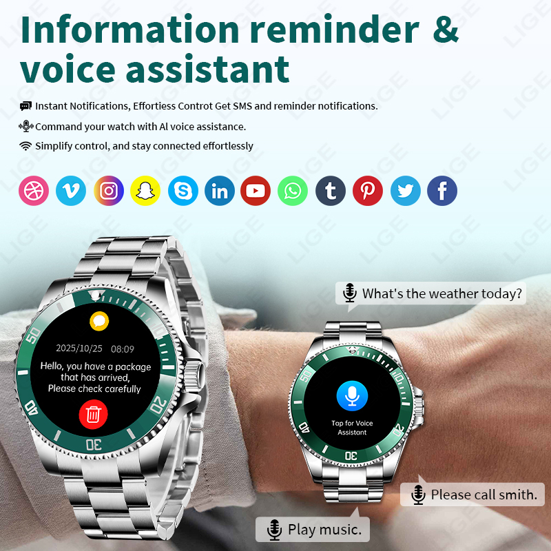 LIGE New Smart Watch Men Bluet - Luxury Watch In The World recension och pris