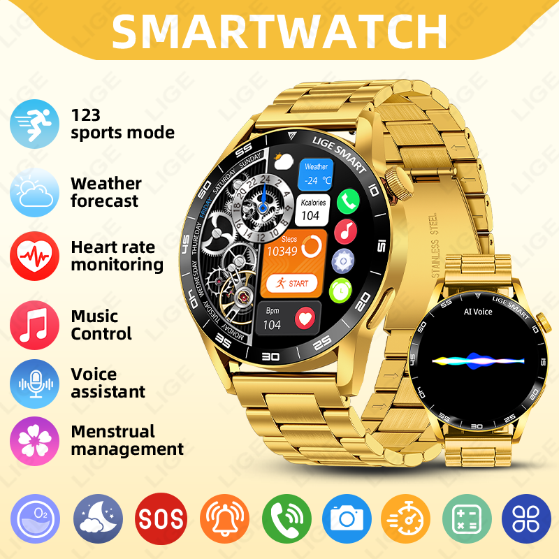LIGE Luxury Men Sport Smart Wa - Luxury Watch In The World recension och pris