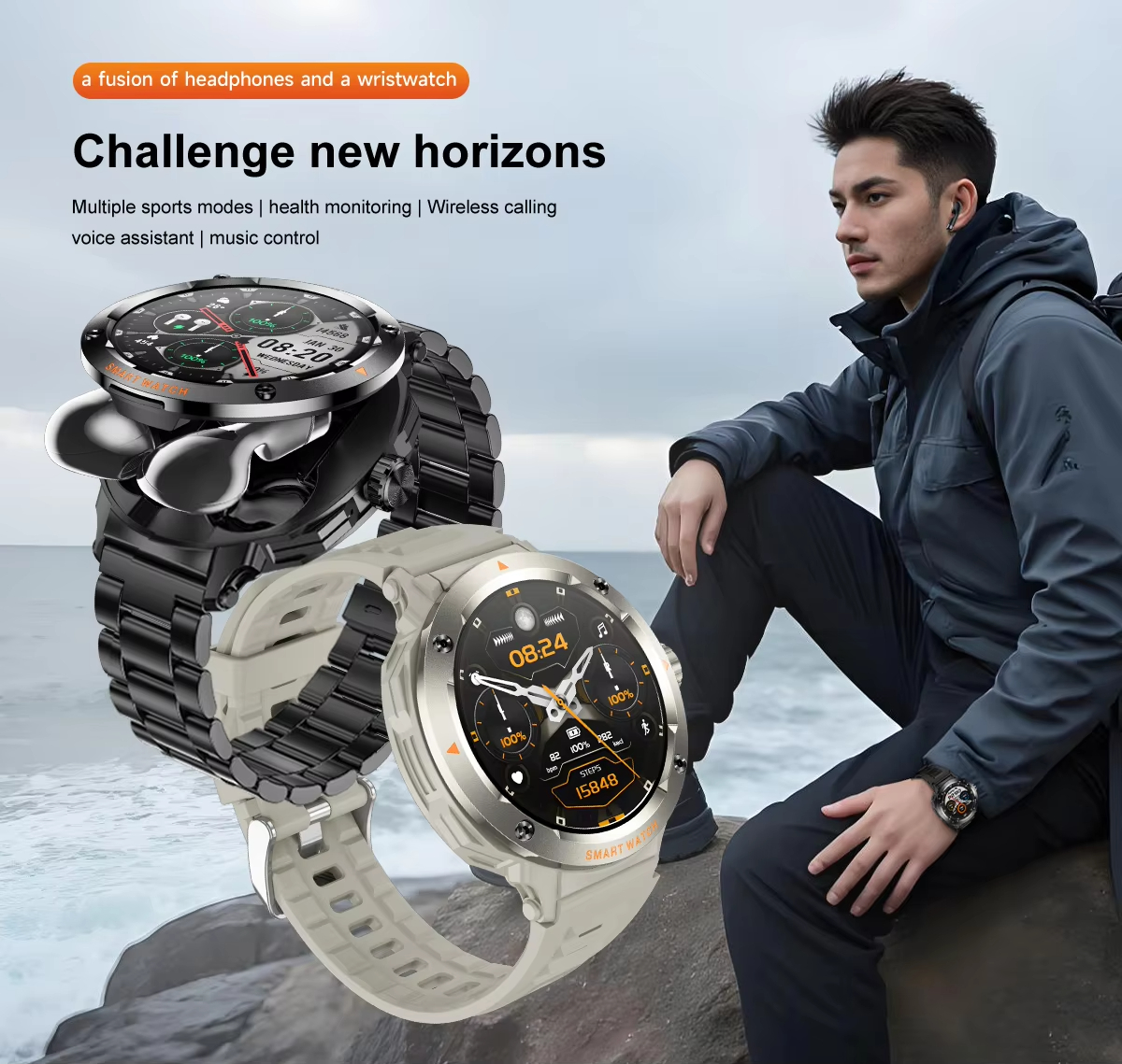NFC Smart Watch Wireless Earph - Luxury Watch In The World recension och pris