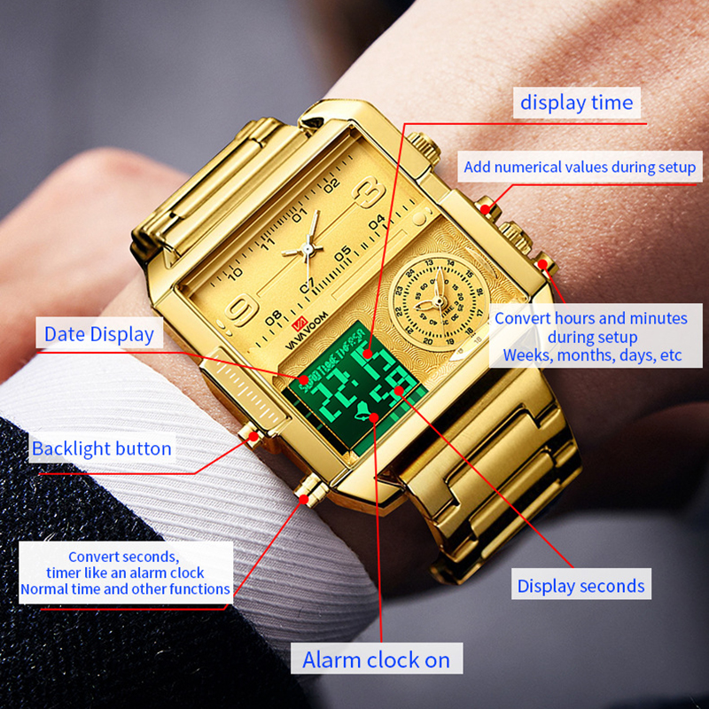 Dual Display Men Sports Watche - Luxury Watch Magazine recension och pris