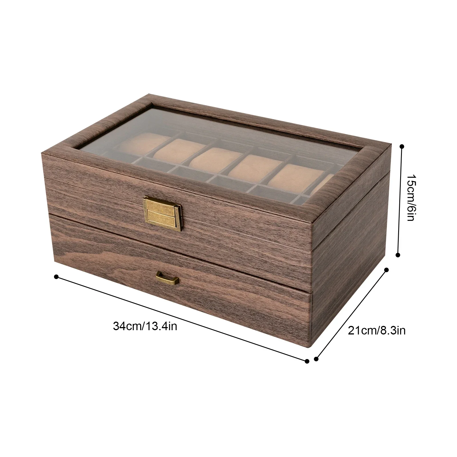 Luxury 2-Tier Wooden Watch Dis - Luxury Watch Tier recension och pris