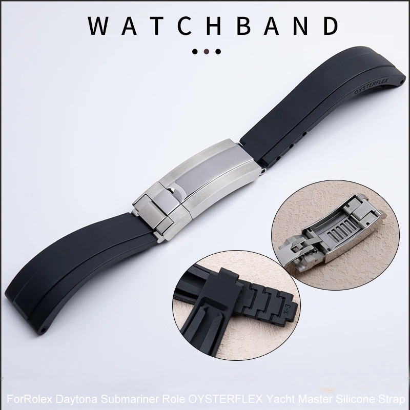 Rubber Short Buckle Watchband  - Luxury Watch Rolex recension och pris
