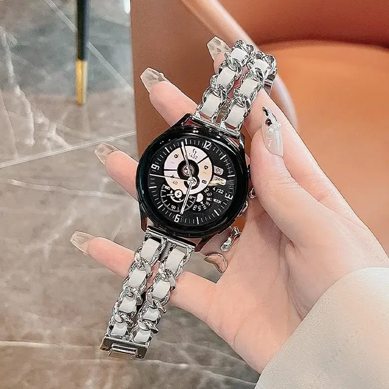 Luxury Leather+metal Band For  - Luxury Watch Galaxy recension och pris