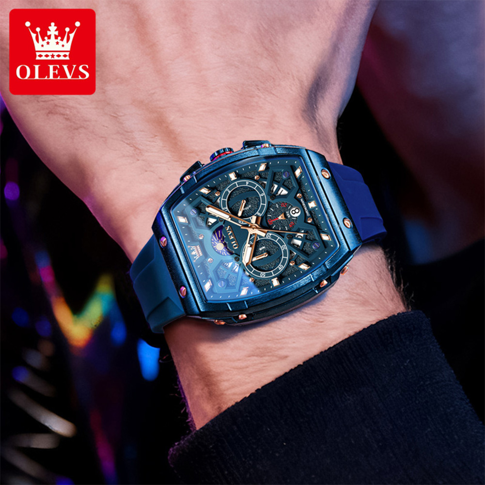 OLEVS 2942 Men Watch Automatic - Moonphase Complication Watch recension och pris