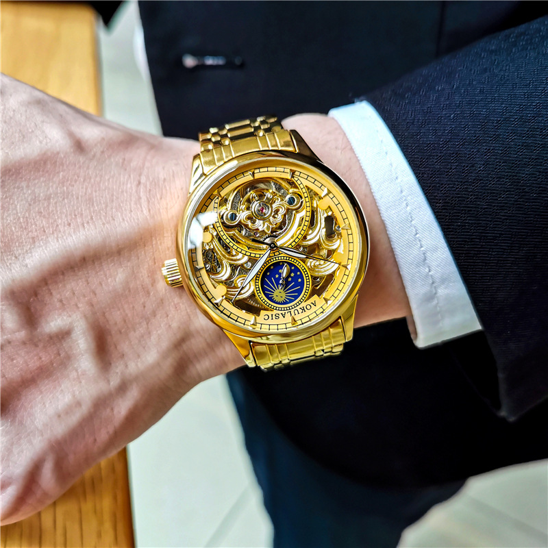 Stainless Steel New Full Skele - Moonphase Complication Watch recension och pris