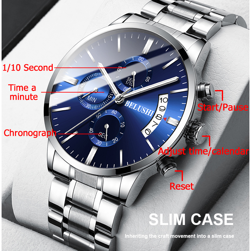 BELUSHI Fashion Men's Quartz W - Luxury Watch Magazine recension och pris
