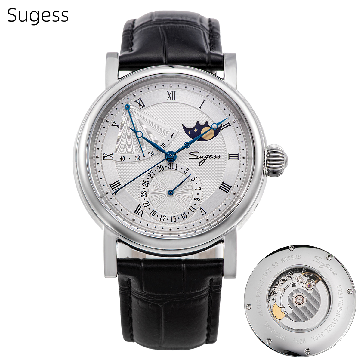 Sugess Moonphase Men's Watch A - Moonphase Complication Watch recension och pris