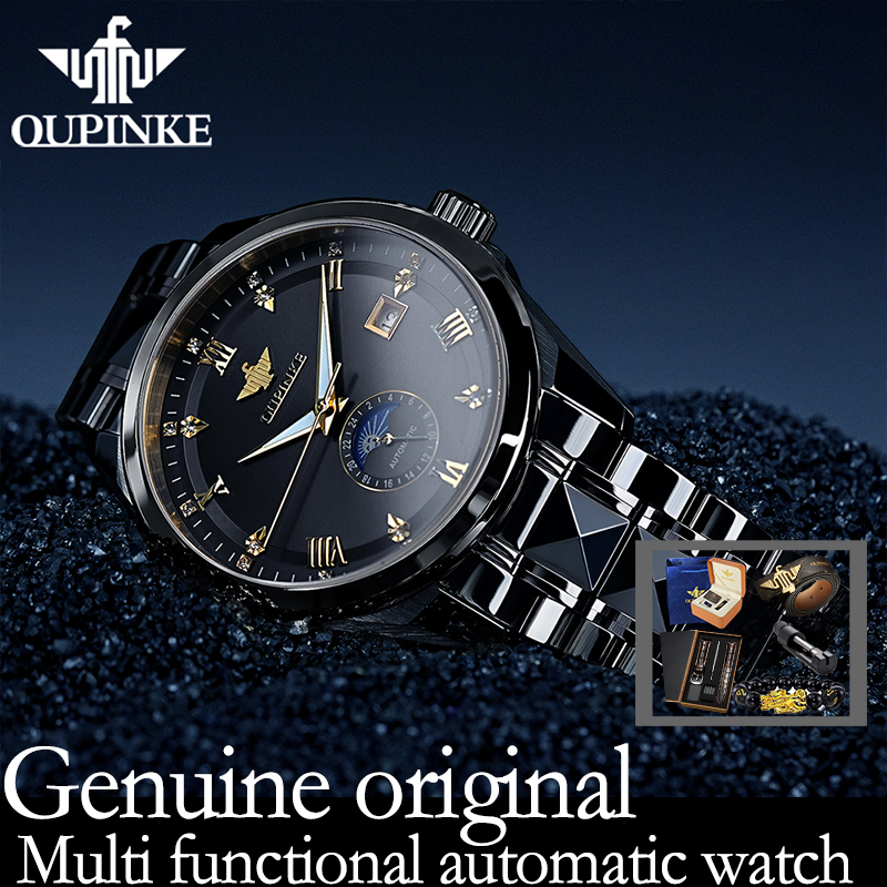 OUPINKE 3265 man watch moon ph - Luxury Watch Leather recension och pris