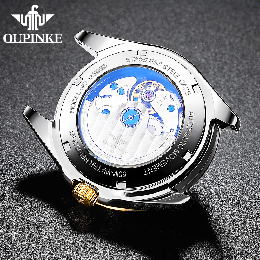 OUPINKE 3265 man watch moon ph - Luxury Watch Leather recension och pris