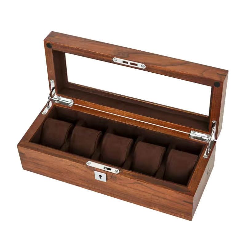 5 Slots Solid Wood Watch Box O - Luxury Watch Holder For Men recension och pris