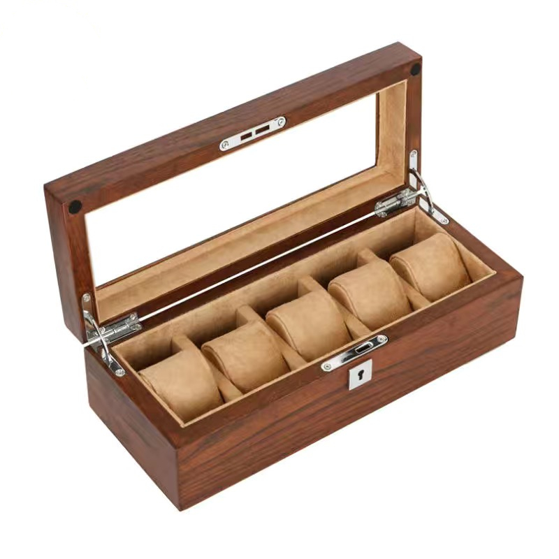 5 Slots Solid Wood Watch Box O - Luxury Watch Holder For Men recension och pris