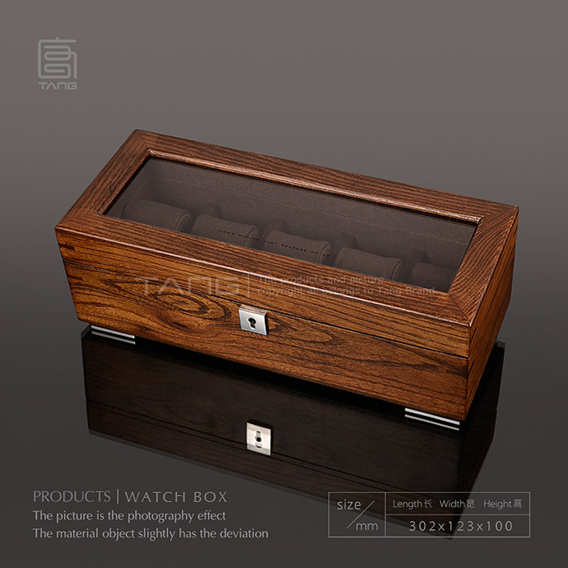 5 Slots Solid Wood Watch Box O - Luxury Watch Holder For Men recension och pris
