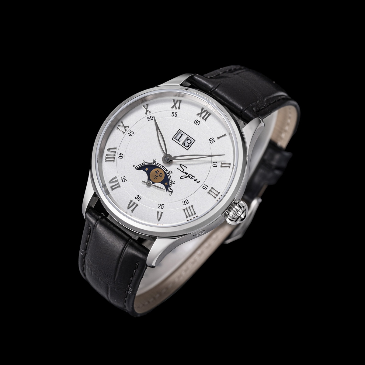 Sugess Automatic Mechanical Wa - Moonphase Complication Watch recension och pris