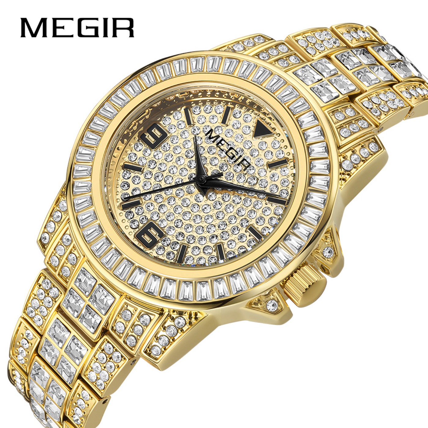MEGIR Luxury Diamond Watches U - Luxury Watch Straps recension och pris