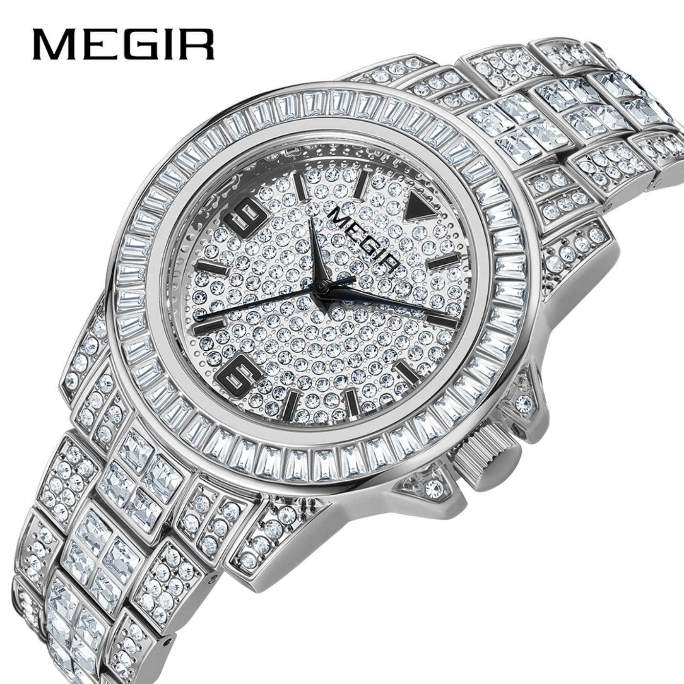 MEGIR Luxury Diamond Watches U - Luxury Watch Straps recension och pris