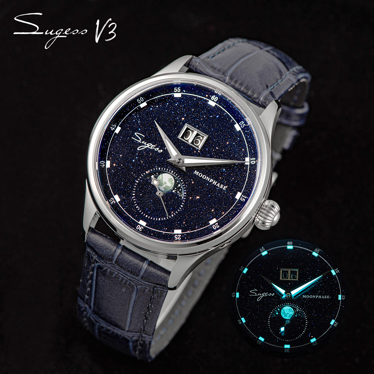 Sugess Origin ST2528 Movement  - Moonphase Complication Watch recension och pris
