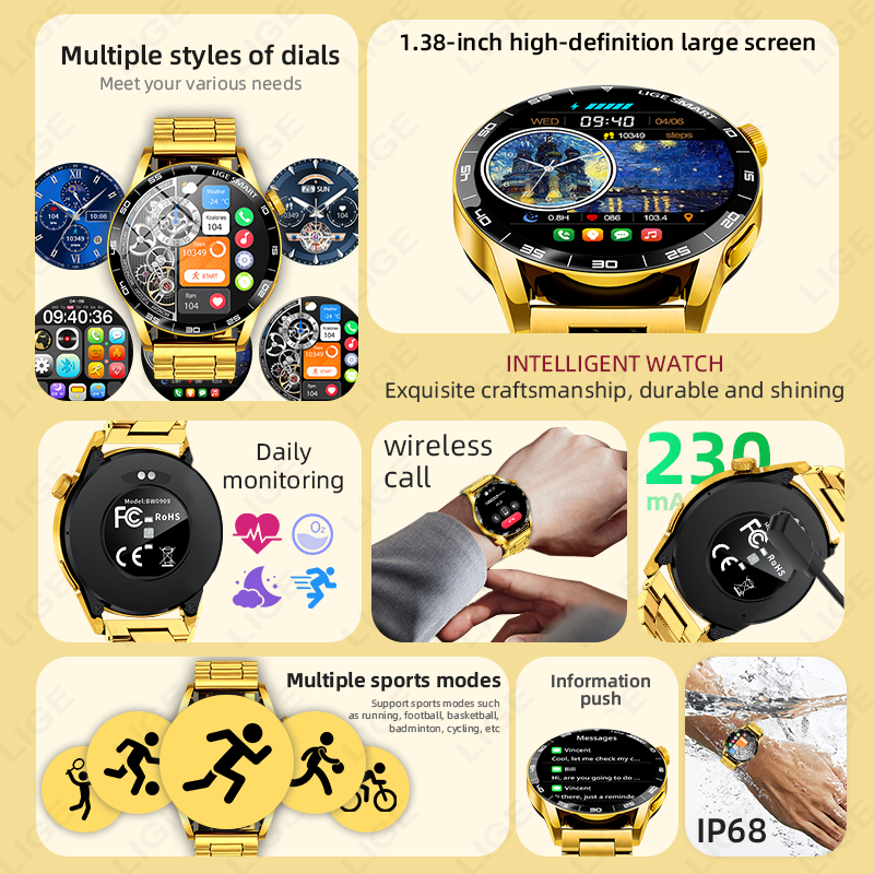 LIGE Luxury Smart Watch For Ma - Luxury Watch In The World recension och pris