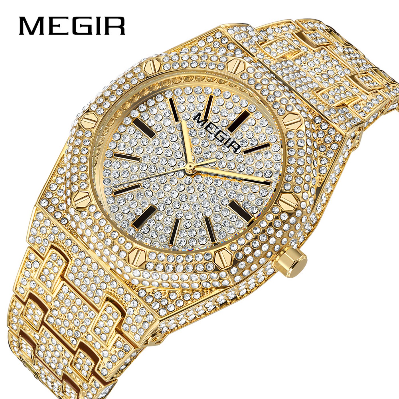 MEGIR Luxury Quartz Rhinestone - Luxury Watch Business recension och pris