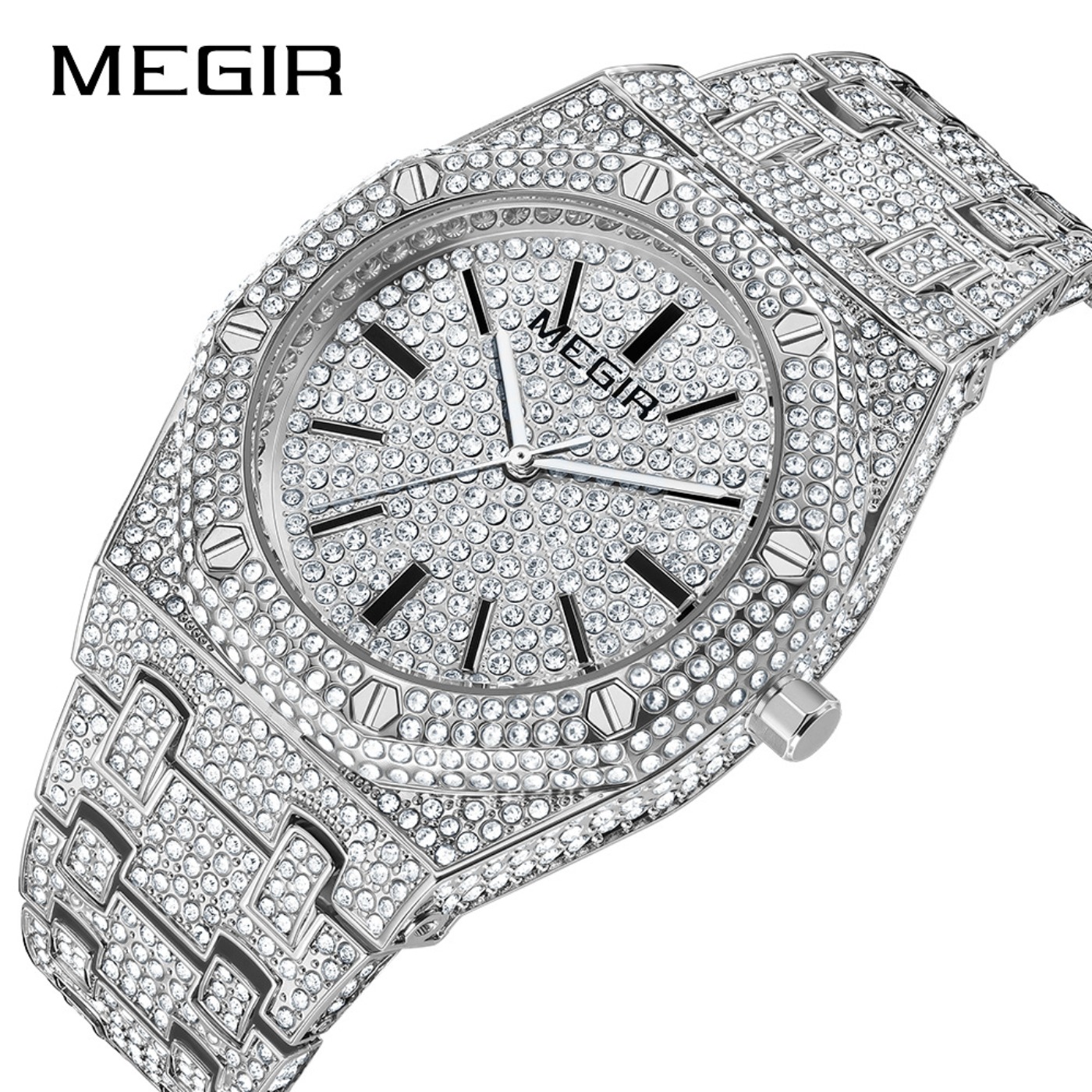 MEGIR Luxury Quartz Rhinestone - Luxury Watch Business recension och pris
