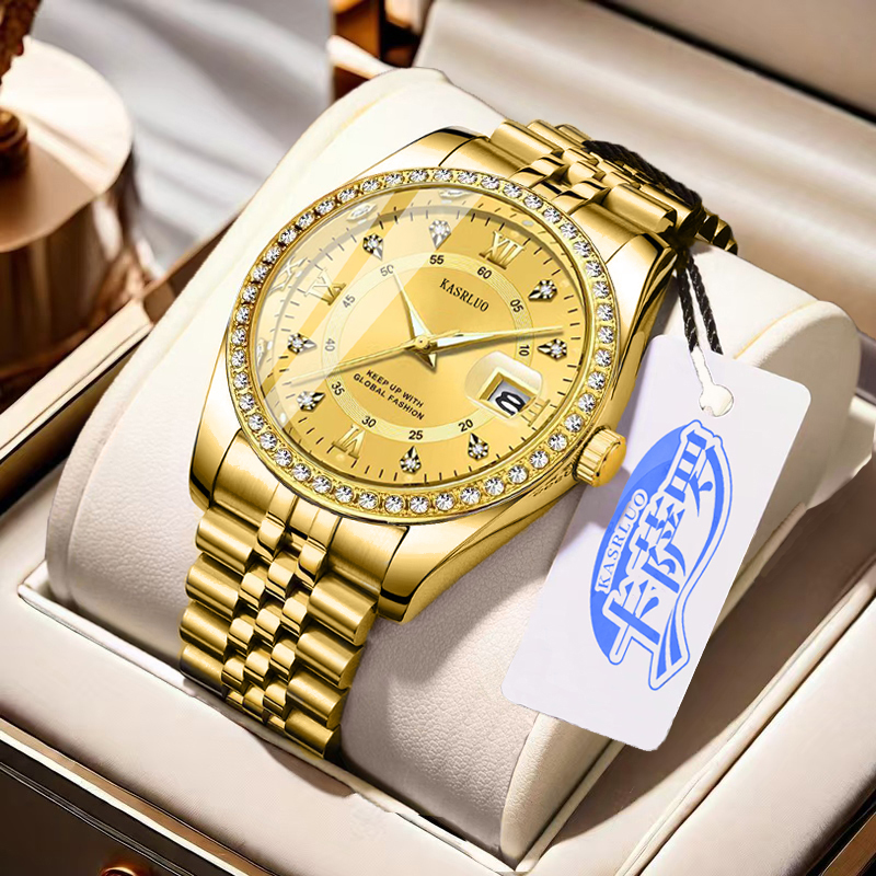 KASRLUO Men's Diamond Setting  - Luxury Watch Boutique recension och pris