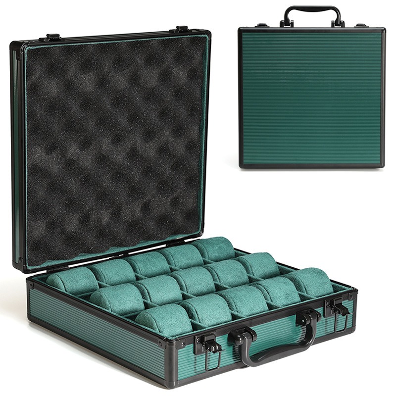 Aluminum Green Watch Box Mens  - Luxury Watch Holder For Men recension och pris