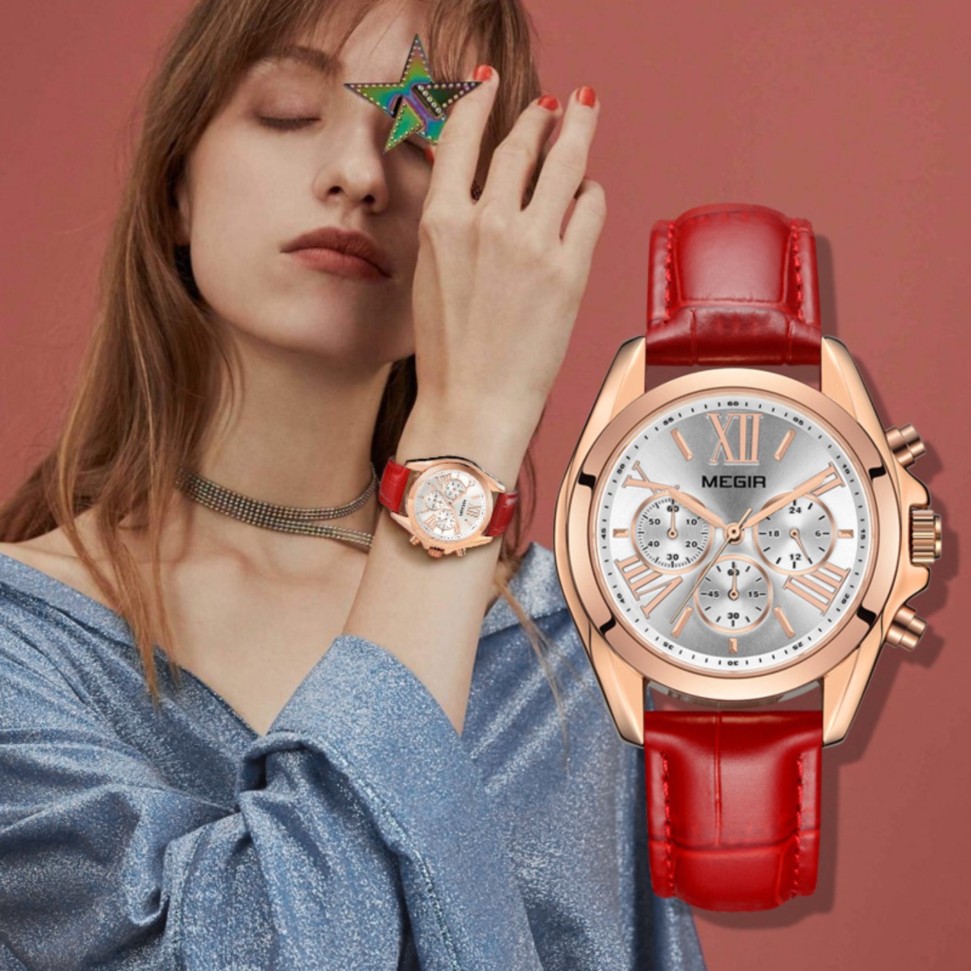 MEGIR New Luxury Leather Watch - Luxury Watch Leather recension och pris