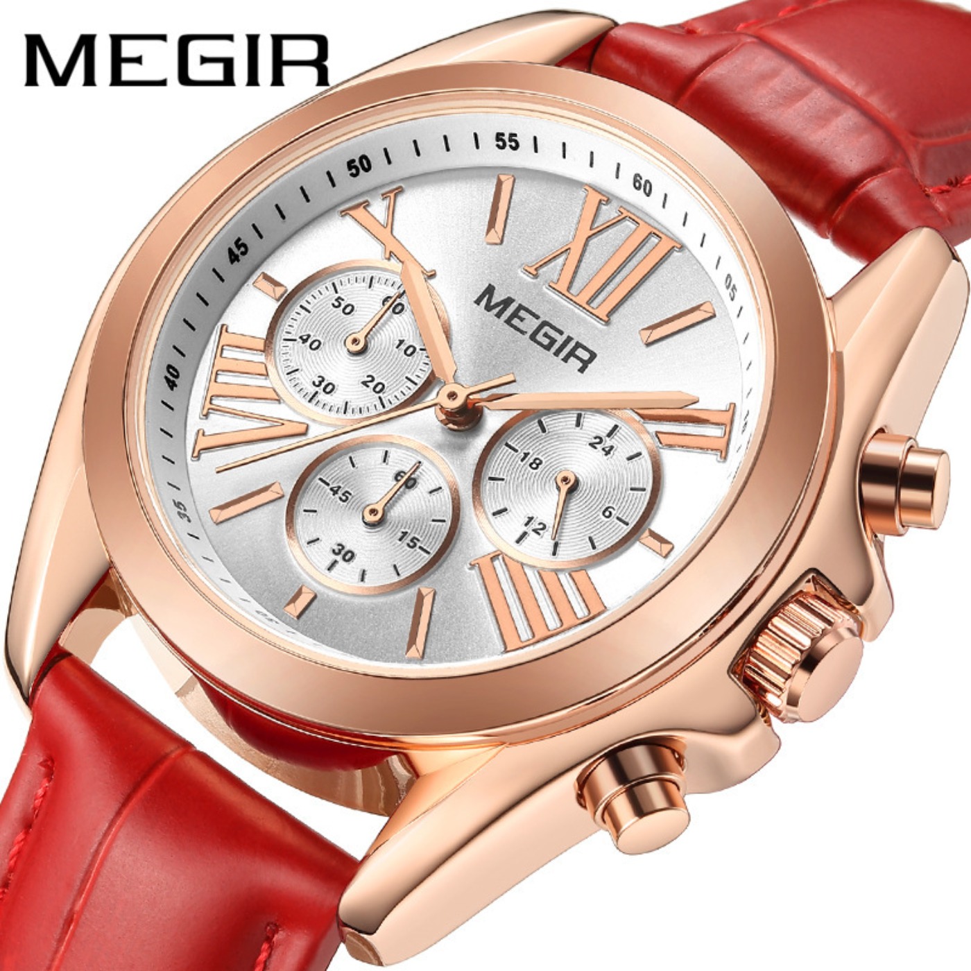 MEGIR New Luxury Leather Watch - Luxury Watch Leather recension och pris
