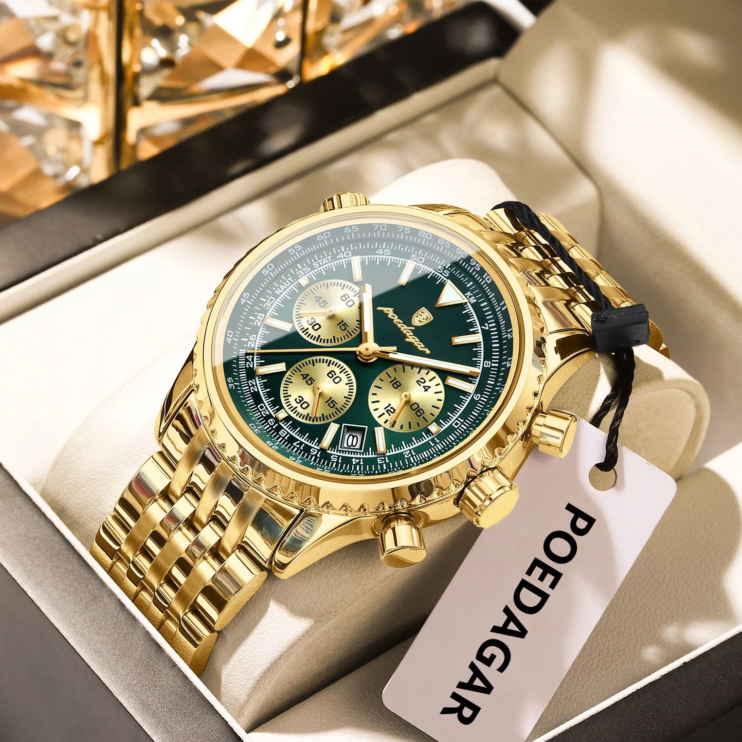 POEDAGAR Top Luxury Male Wrist - Luxury Watch Cartier recension och pris