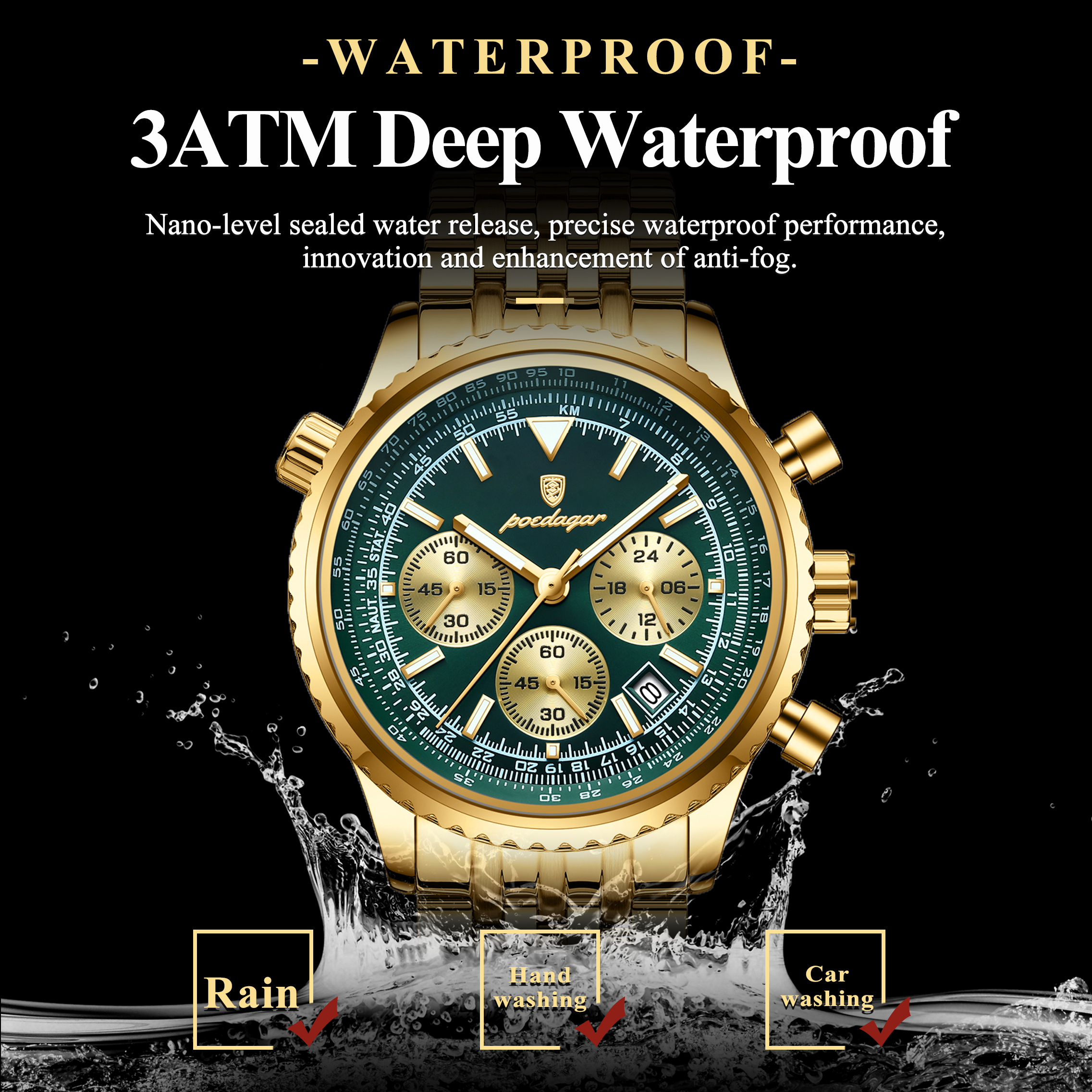 POEDAGAR Top Luxury Male Wrist - Luxury Watch Cartier recension och pris