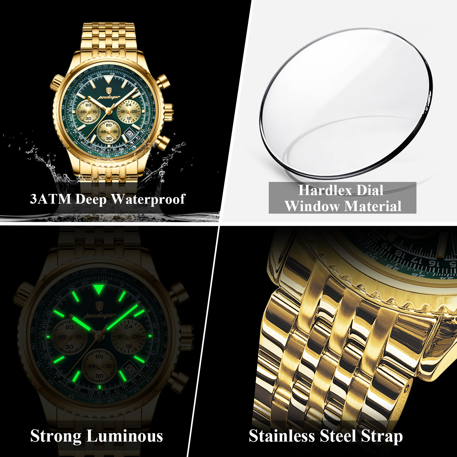 POEDAGAR Top Luxury Male Wrist - Luxury Watch Cartier recension och pris