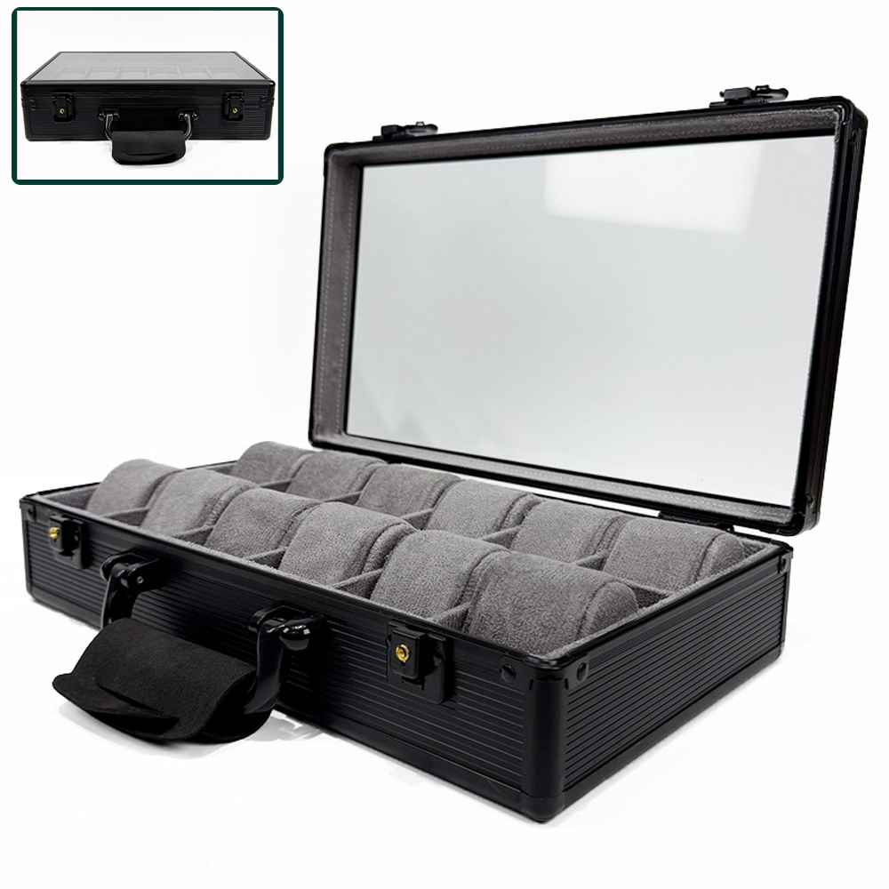 18/6/12/15 Slots Aluminum Gree - Luxury Watch Holder For Men recension och pris