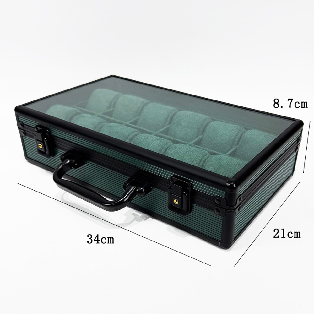 18/6/12/15 Slots Aluminum Gree - Luxury Watch Holder For Men recension och pris