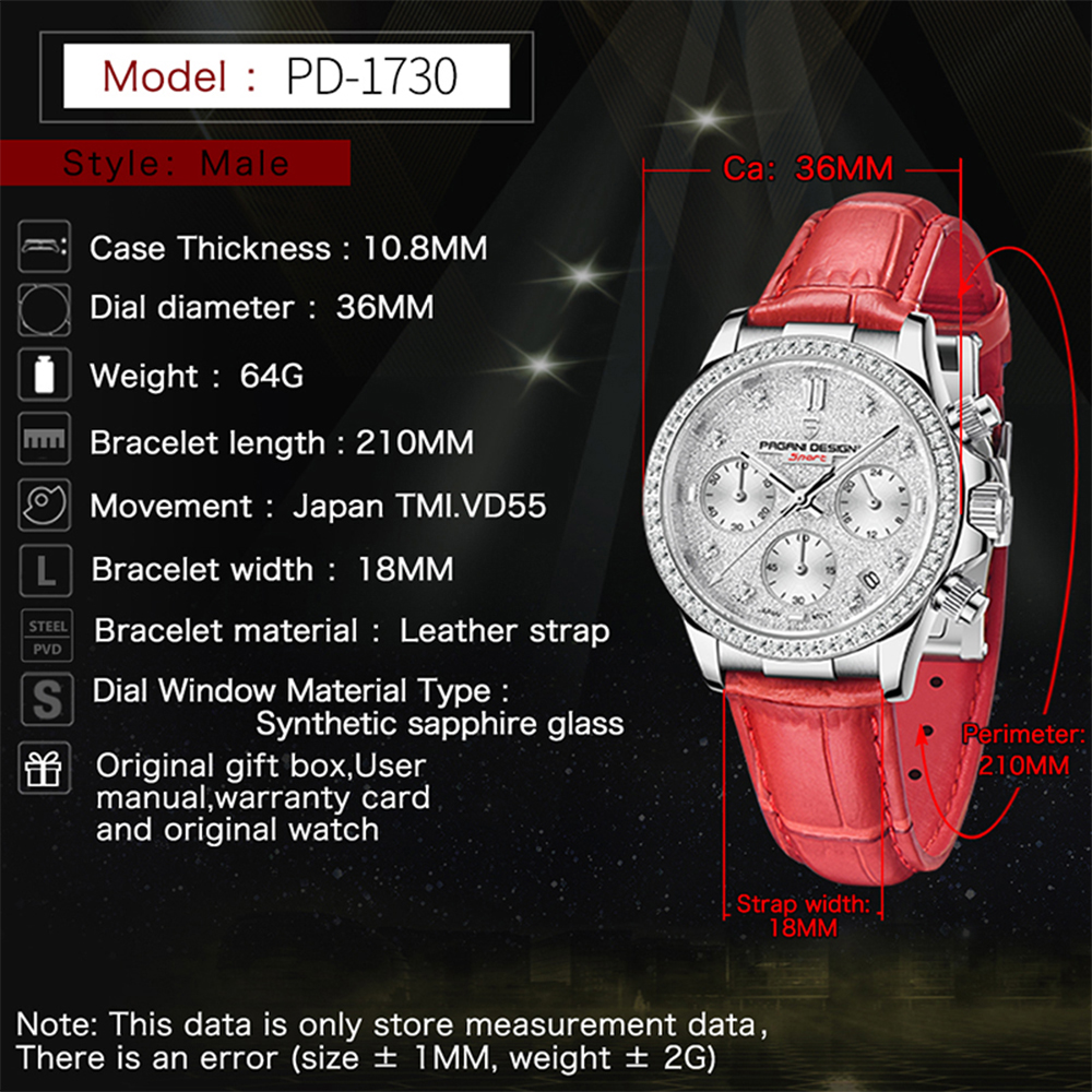 PAGANI DESIGN 1730 Fashion Mul - Luxury Watch Leather recension och pris