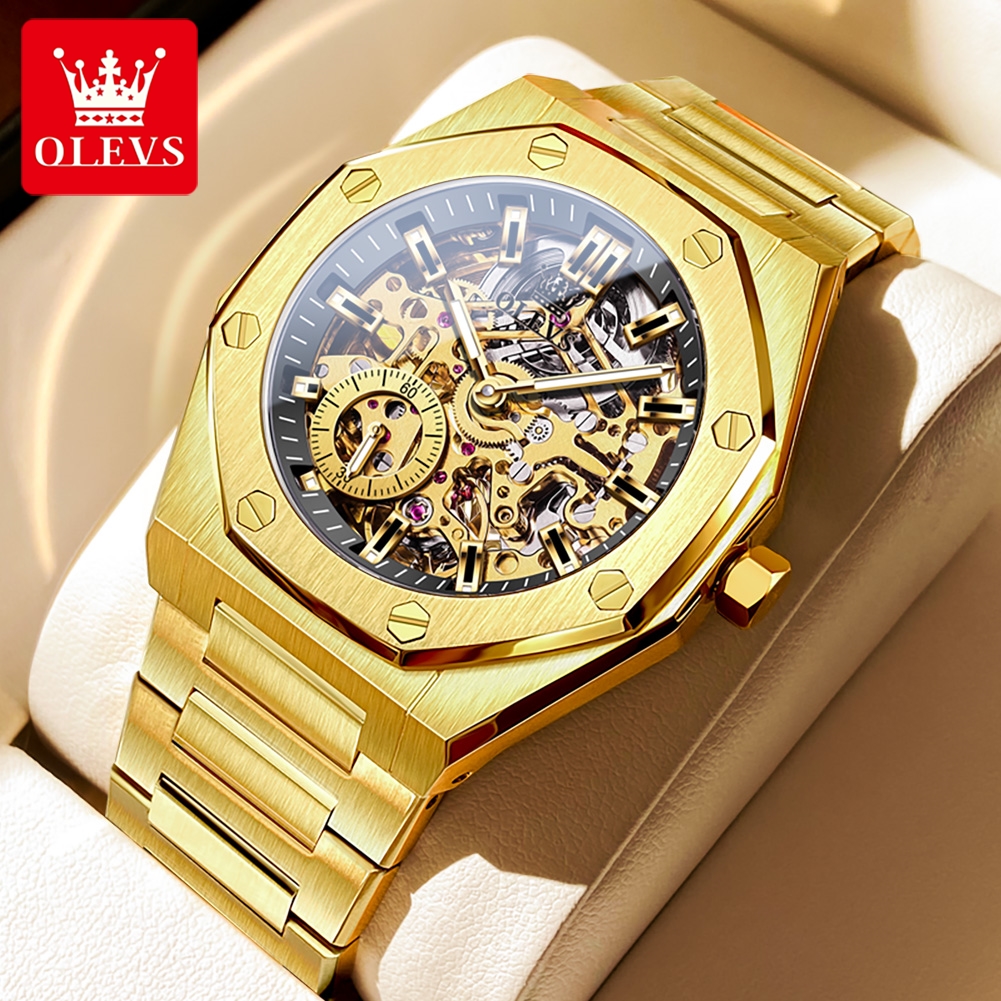 OLEVS 6669 Fully Hollow Men's  - Luxury Watch Display recension och pris