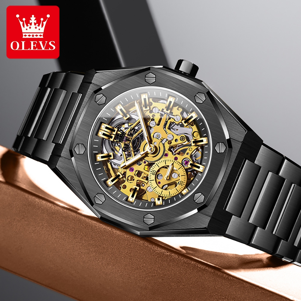 OLEVS 6669 Fully Hollow Men's  - Luxury Watch Display recension och pris