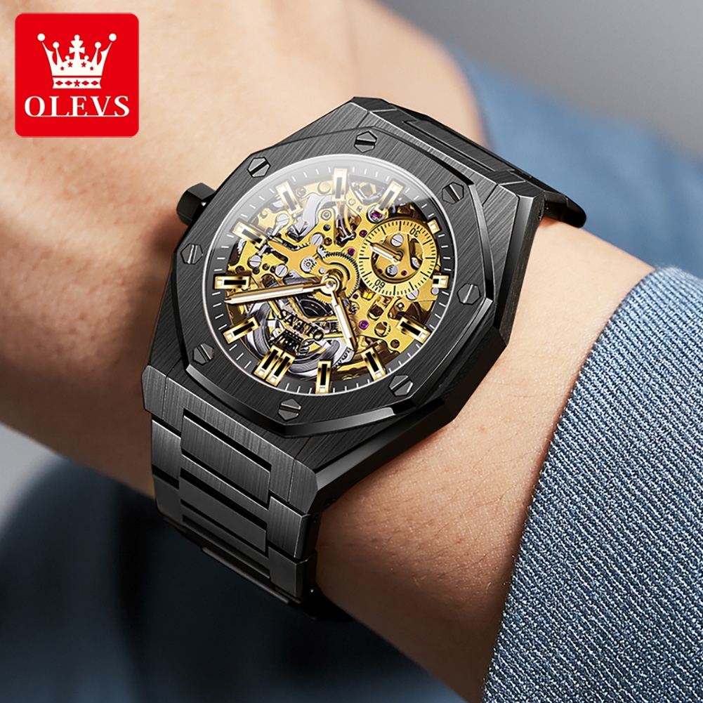 OLEVS 6669 Fully Hollow Men's  - Luxury Watch Display recension och pris