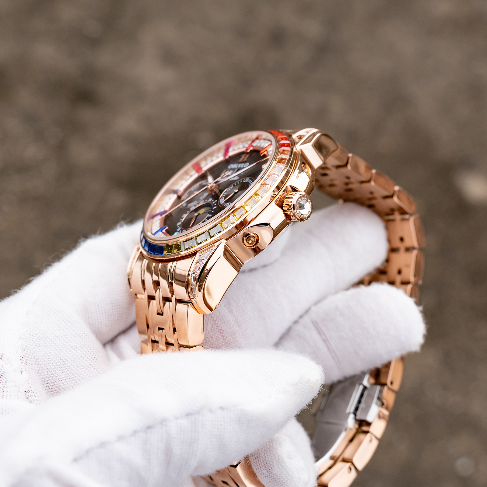 OBLVLO Men's Multifunctional M - Moonphase Complication Watch recension och pris