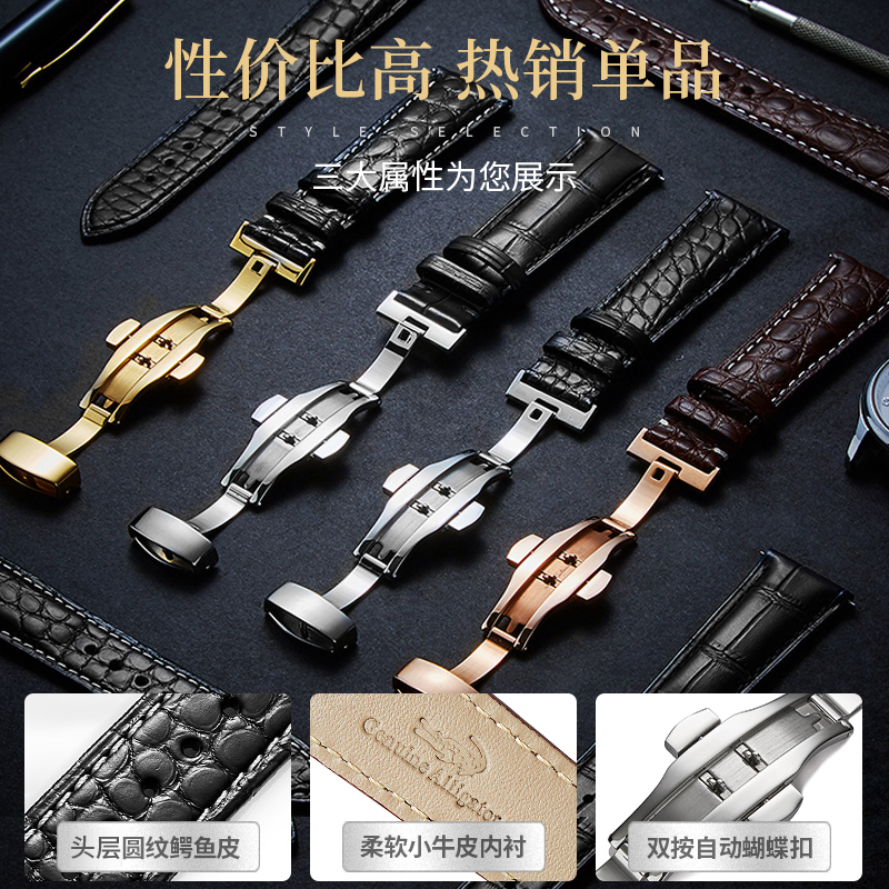 Alligator Leather Watch Strap  - Luxury Watch Longines recension och pris