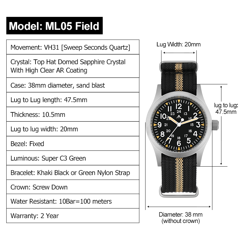 Militado ML05 Vintage Watch VH - Luxury Watch Japan recension och pris