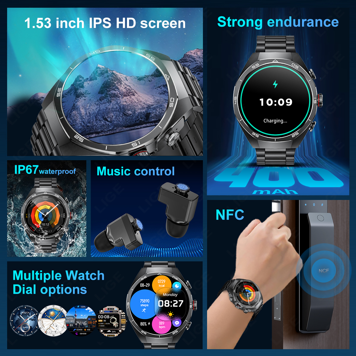 NEW For Android TWS Music Earb - Luxury Watch In The World recension och pris