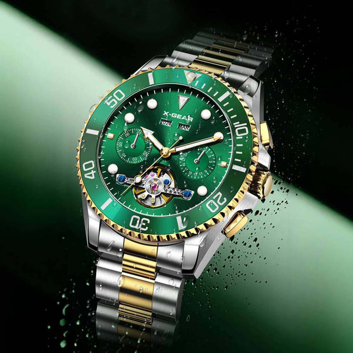 X-GEAR Mens Green Mechanical W - Luxury X I Watch recension och pris