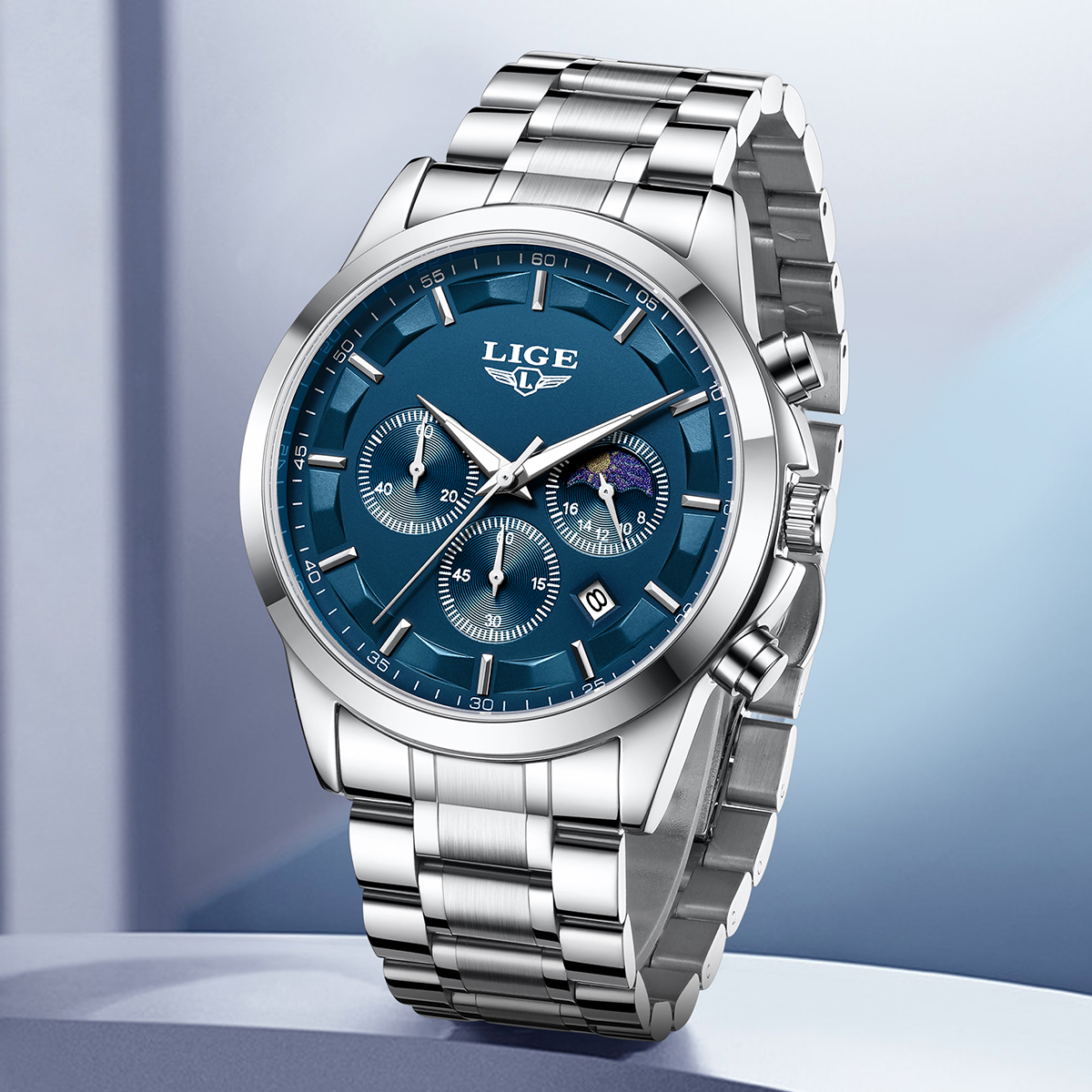 LIGE Luxury Fashion Quartz Man - Luxury Watch Business recension och pris